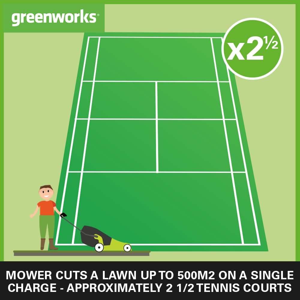 Greenworks G40LM41K2X Cordless Lawnmower for Lawns up to 500m