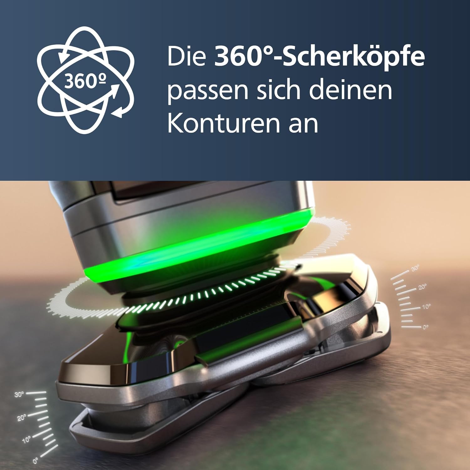 Philips Shaver S9000 – Elektrischer Nass- und Trockenrasierer für Herren (Modell S9976/63)
