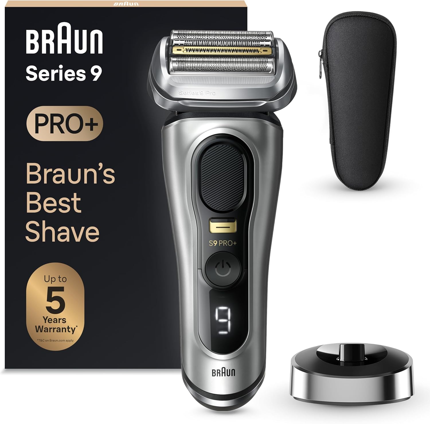 Braun Series 9 Pro+ Herren-Elektrorasierer 9517s, Silber