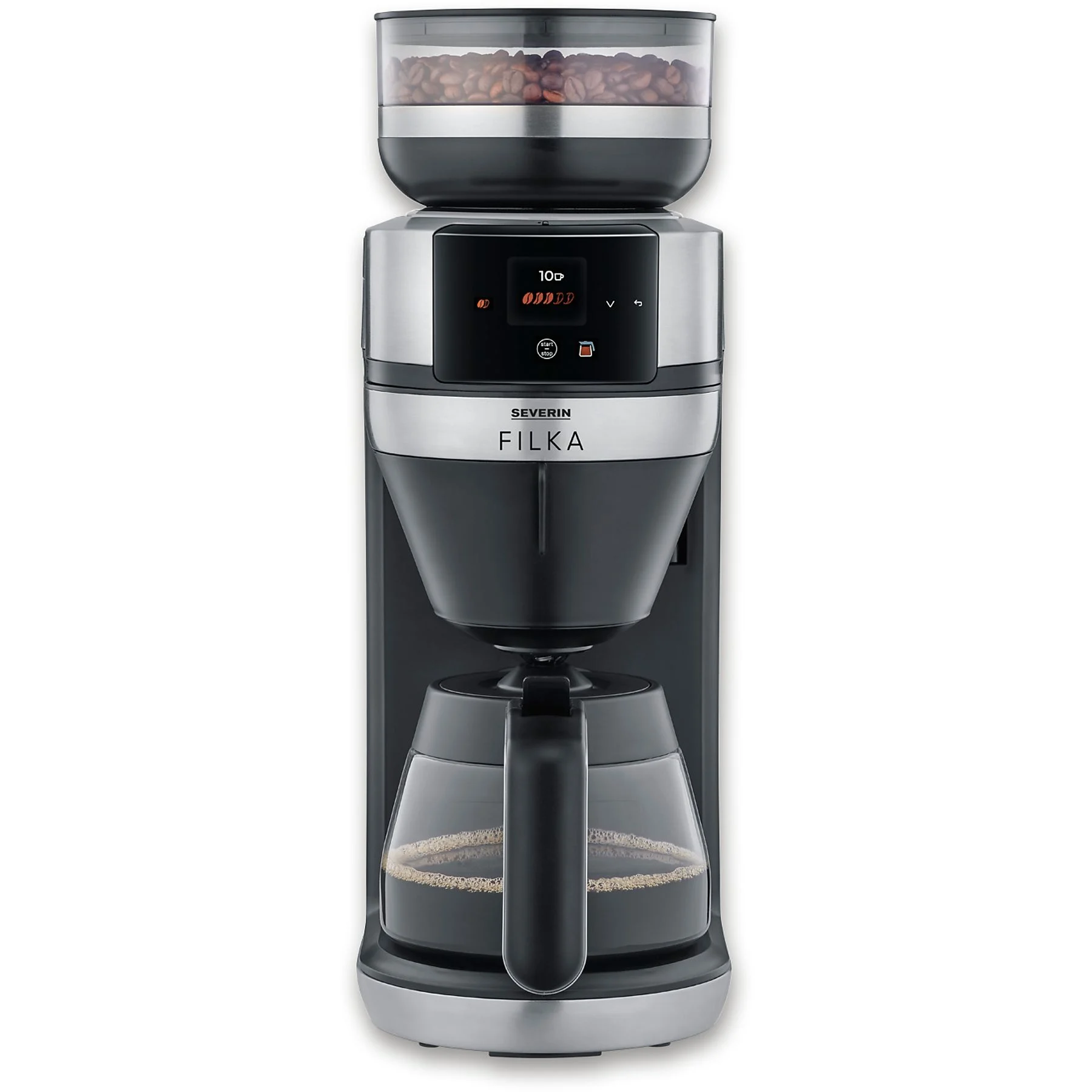 SEVERIN KA 4852 Filterkaffeemaschine gebürstetmattschwarzsilber
