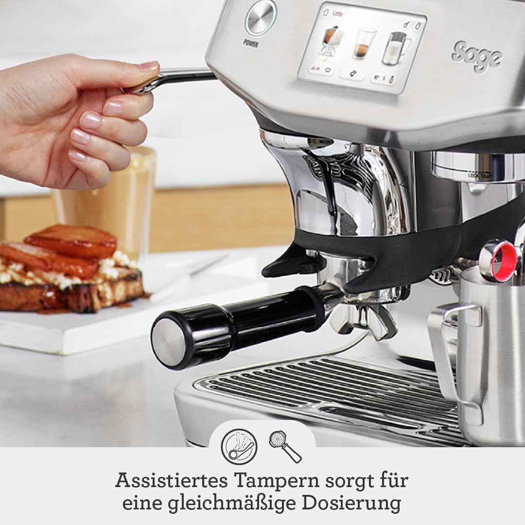 Sage - The Barista Touch Impress - Kaffeevollautomat mit automatischem Milchaufschäumer - Gebürsteter Edelstahl