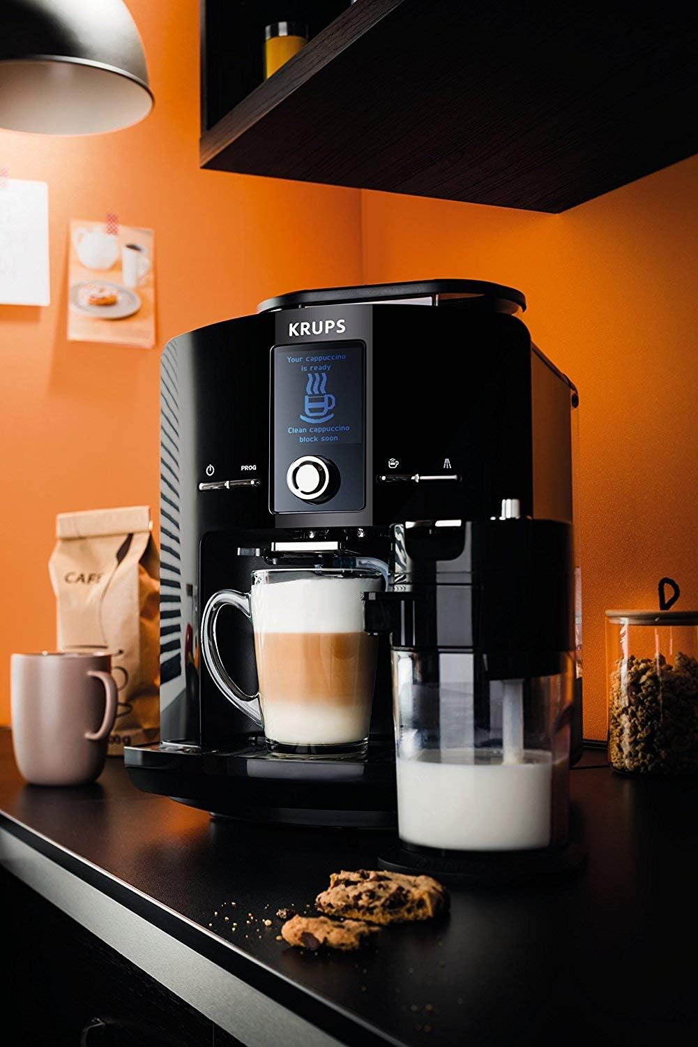 KRUPS EA8298 Kaffeevollautomat Latt'Espress One-Touch-Funktion