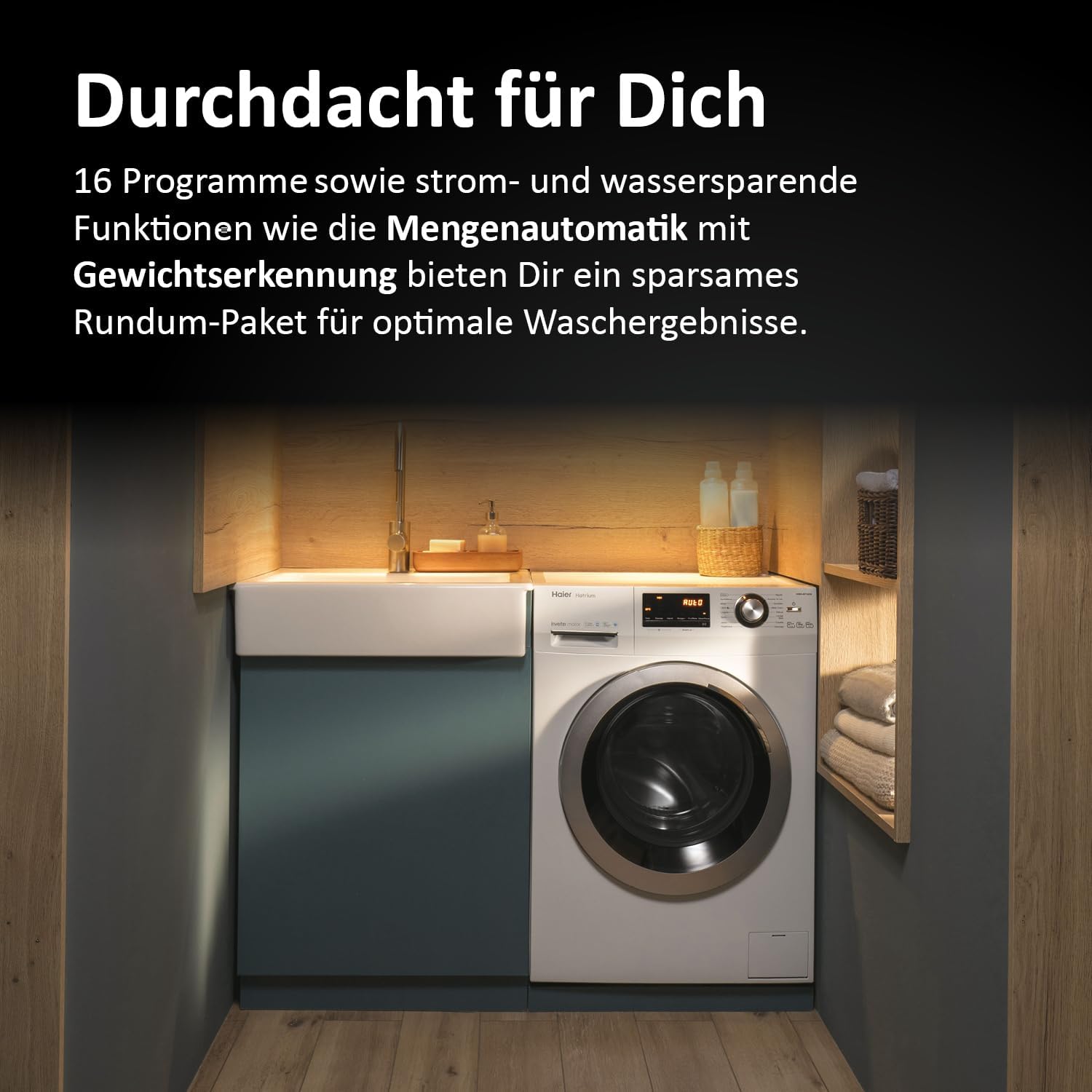 Haier SERIES 636 HW100-BP14636N I Trommelwaschmaschine 10kg I Waschmaschine