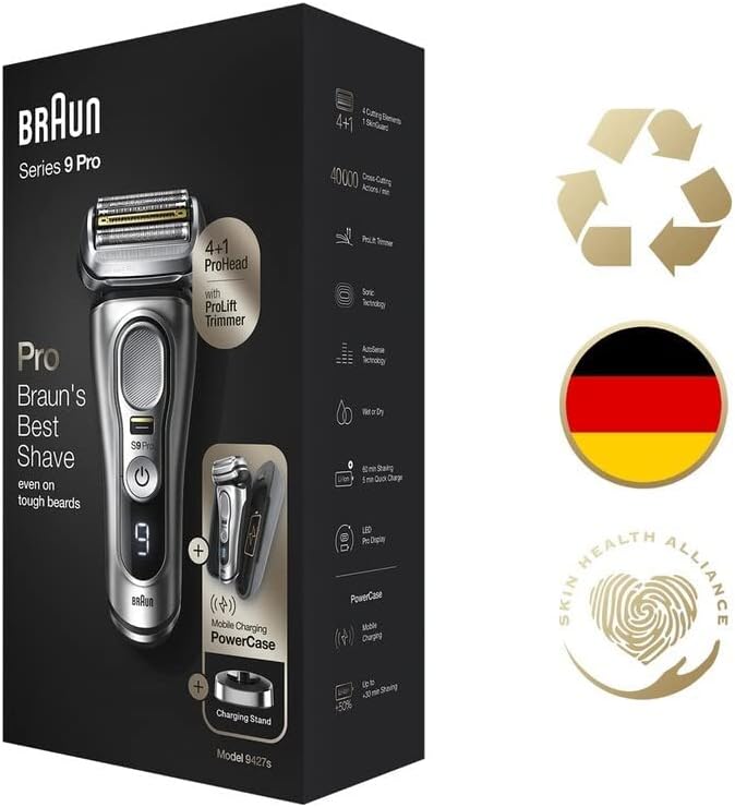 Braun Rasierer Serie 9 9427s | Nass- und Trockengebrauch