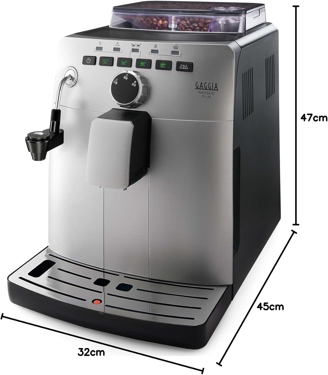 Gaggia HD8749/11 Naviglio Deluxe – Kaffeevollautomat, Silber, 100 % hergestellt in Italien