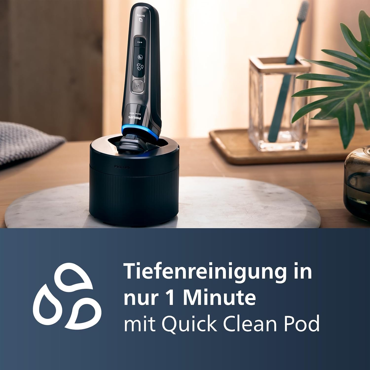 Philips Shaver Series 9000 – Elektrischer Nass- und Trockenrasierer, dunkles Chrom, Modell S9987/55