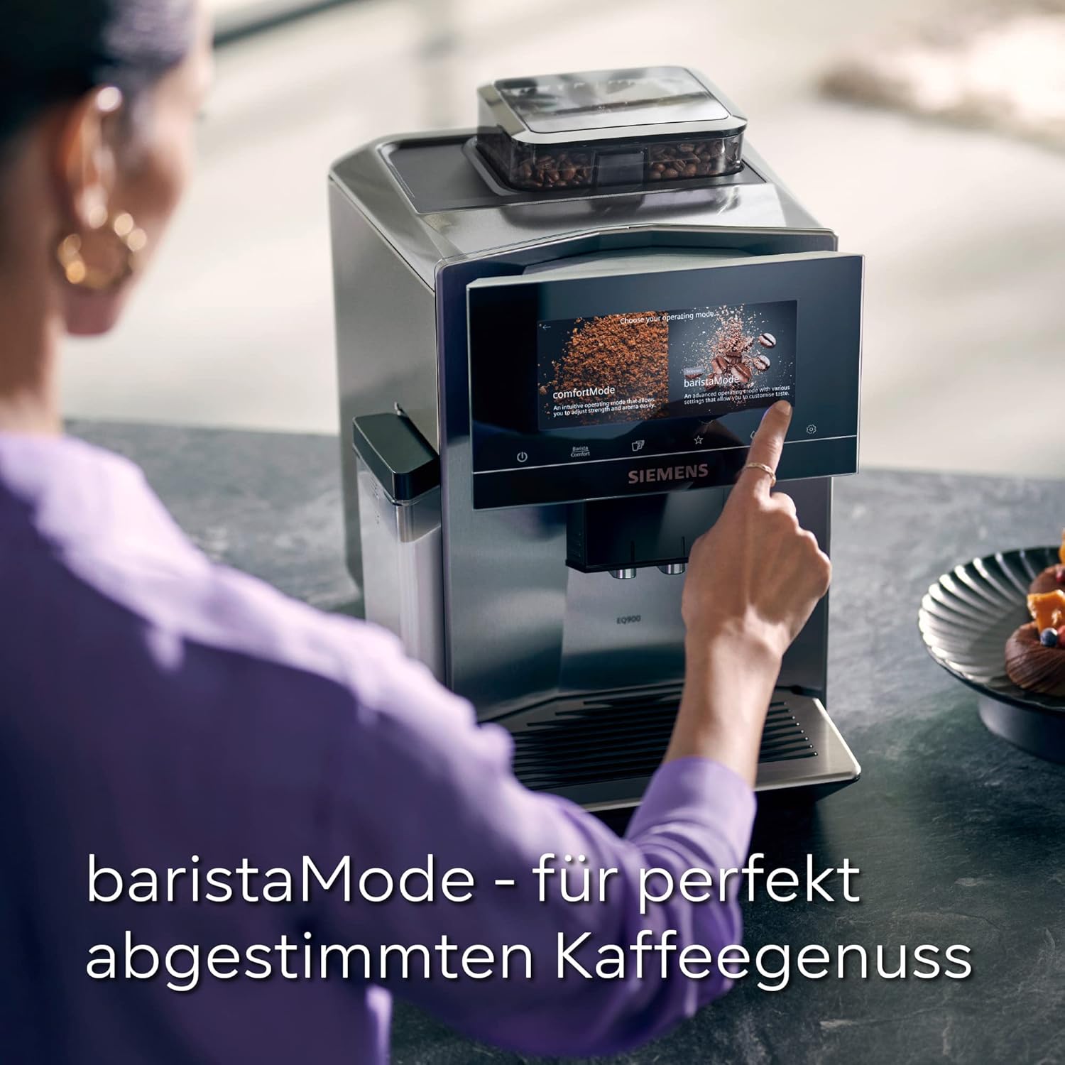 Siemens Kaffeevollautomat EQ900 TQ903D03, Edelstahl