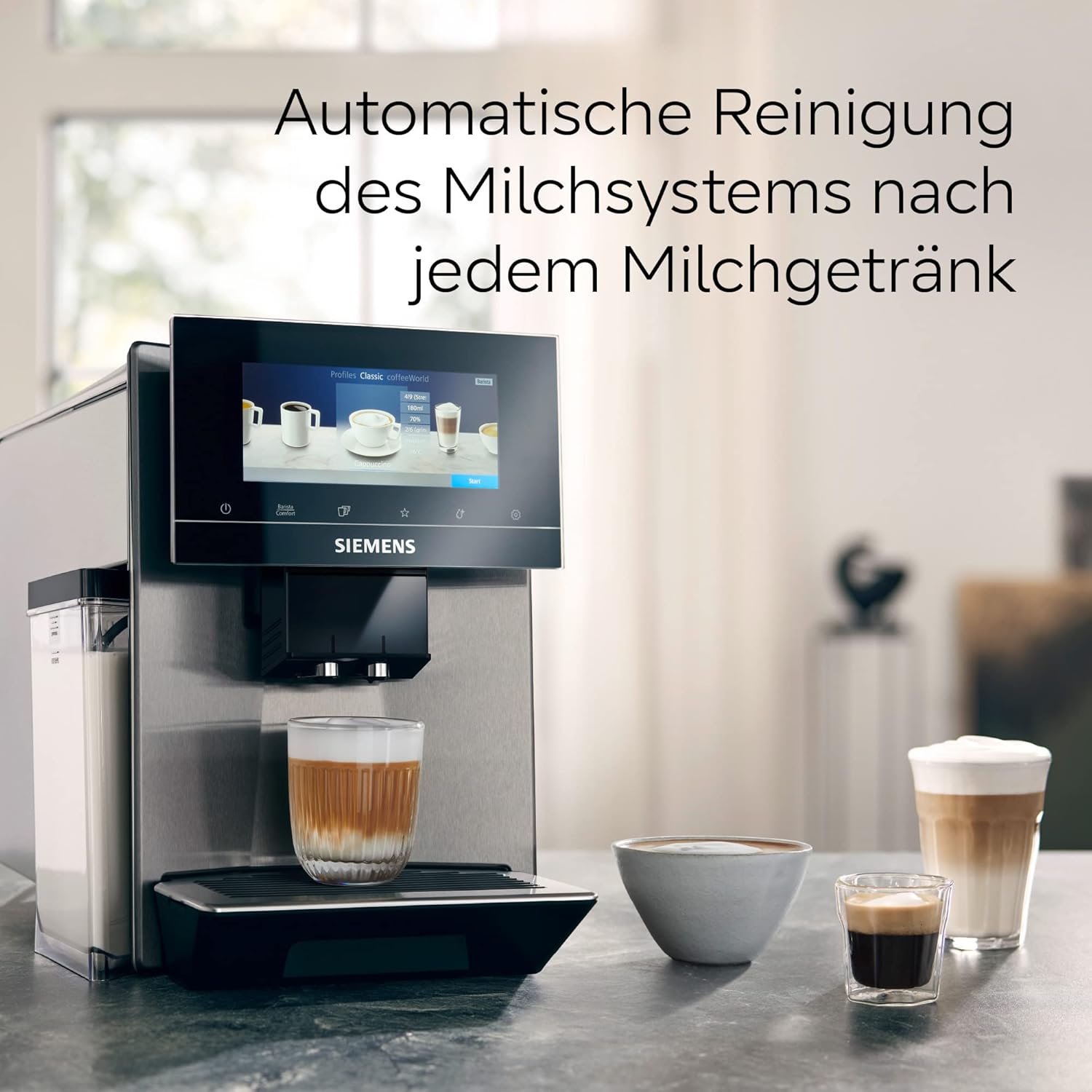 Siemens Kaffeevollautomat EQ900 TQ903D03, Edelstahl