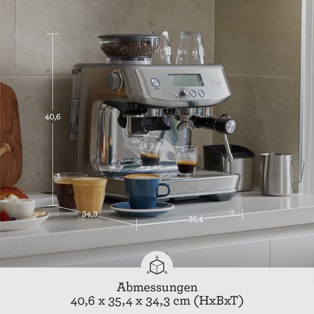 Sage - The Barista Pro - Kaffeevollautomat mit manuellem Milchaufschäumer - Gebürsteter Edelstah