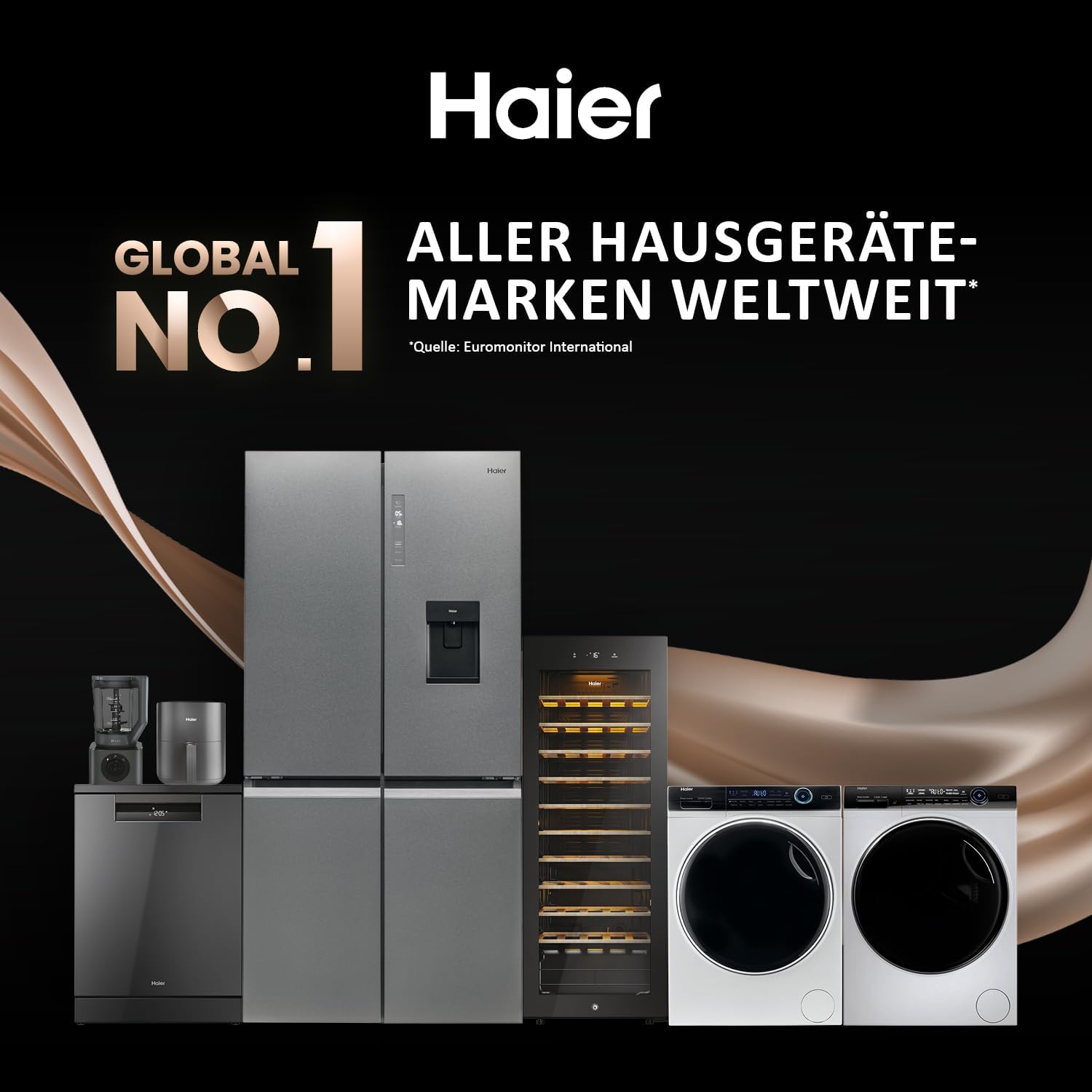 Haier SERIES 636 HW100-BP14636N I Trommelwaschmaschine 10kg I Waschmaschine