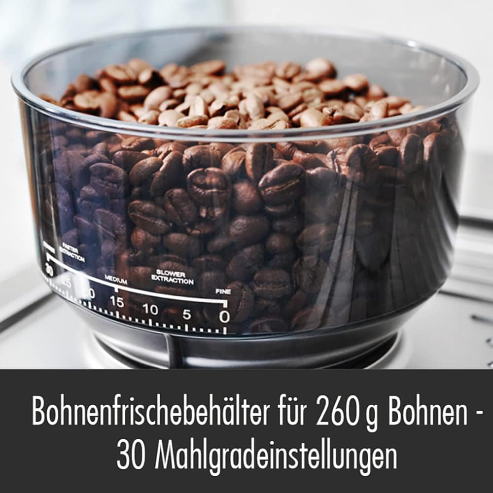 Gastroback Design Espresso Advanced Duo, Espressomaschine mit programmierbarem Griff, Silber