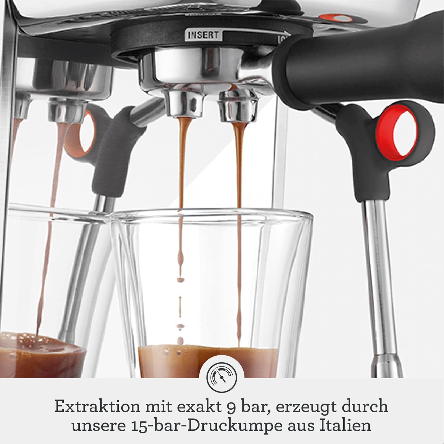 Sage – The Bambino Plus – Kompakte Kaffeemaschine mit automatischem Milchaufschäumer – Schwarzer Trüffel