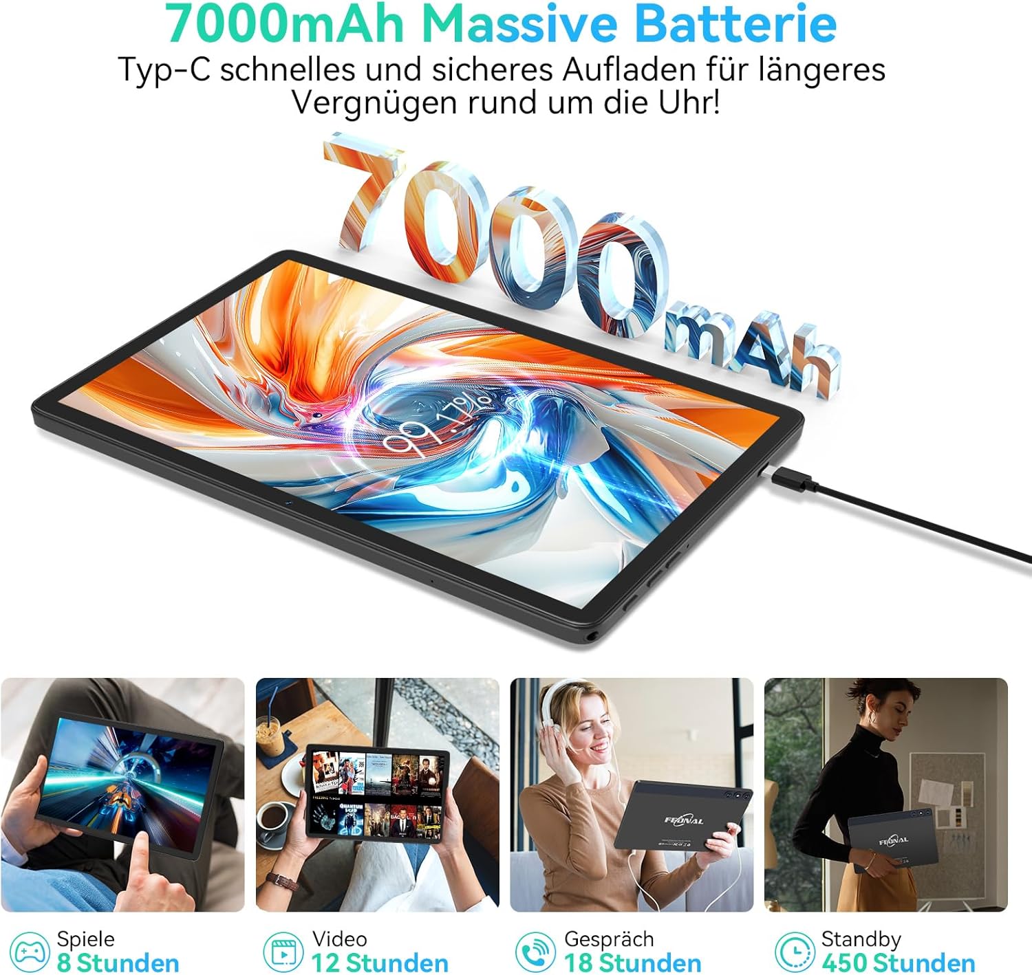 2024 Neueste Android 14 Tablet 10 Zoll