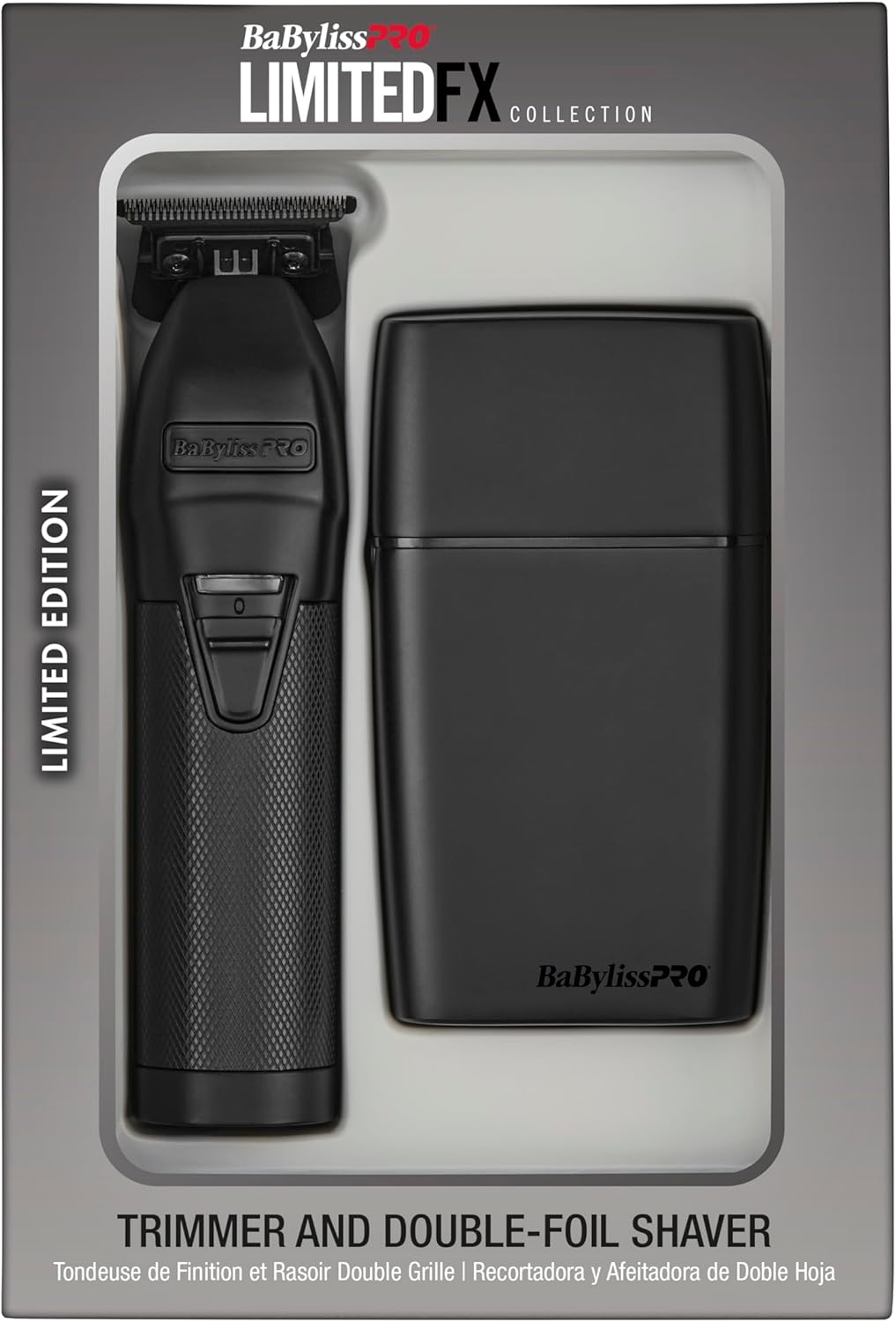 BaBylissPRO LIMITEDFX Trimmer und Rasierer vorverpackt – Mattschwarz