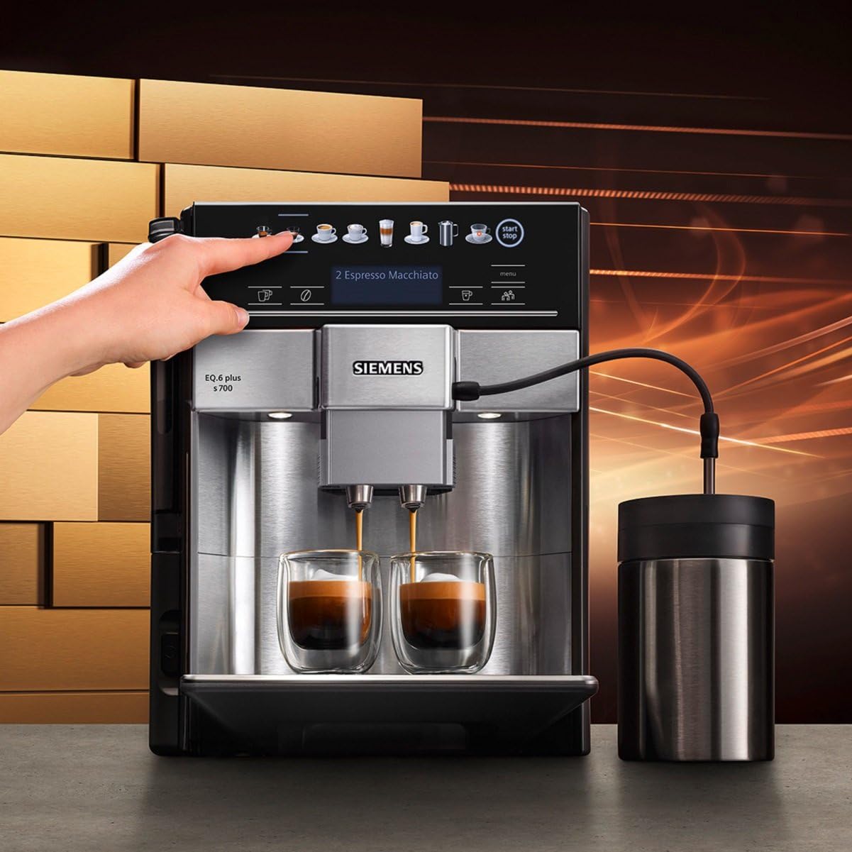 Siemens Kaffeevollautomat EQ.6 plus s700 TE657503DE, Edelstahl