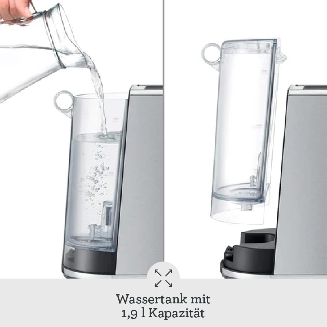 Sage – The Bambino Plus – Kompakte Kaffeemaschine mit automatischem Milchaufschäumer – Schwarzer Trüffel