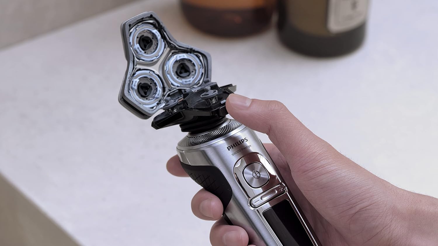 Philips Shaver S9000 Prestige – Elektrischer Nass- und Trockenrasierer (Modell SP9871/22)
