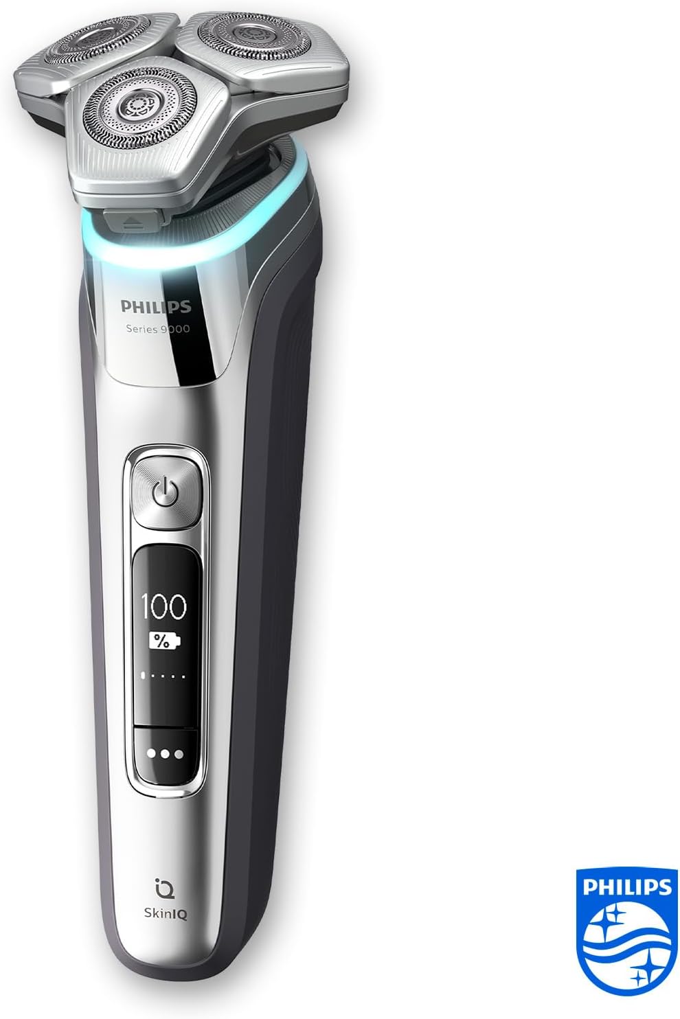 Philips Shaver S9000 – elektrischer Nass- und Trockenrasierer für Herren in Chrom-Silber (Modell S9975/35)