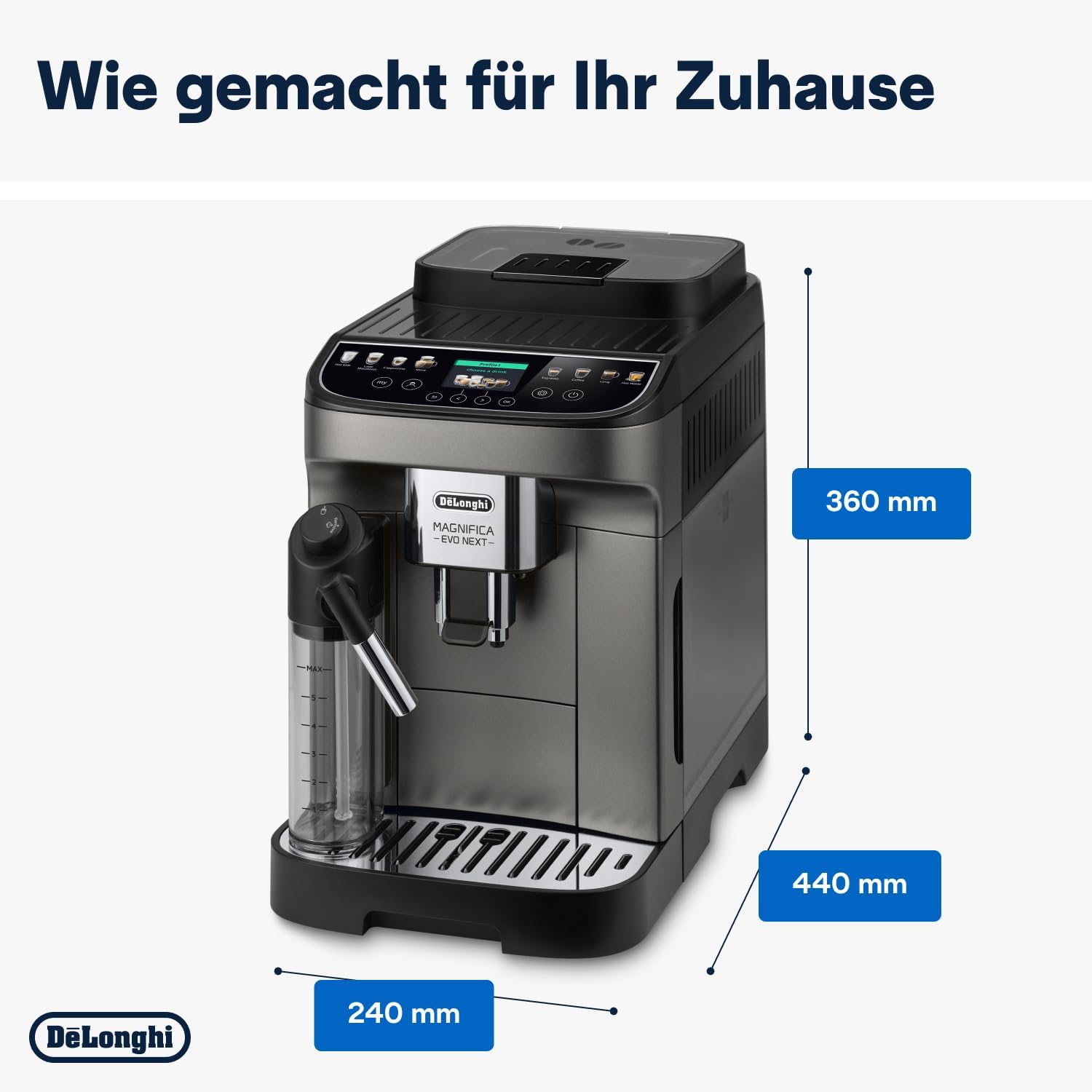 De'Longhi Magnifica Evo Next ECAM312.80.TB - Kaffeevollautomat, Titan