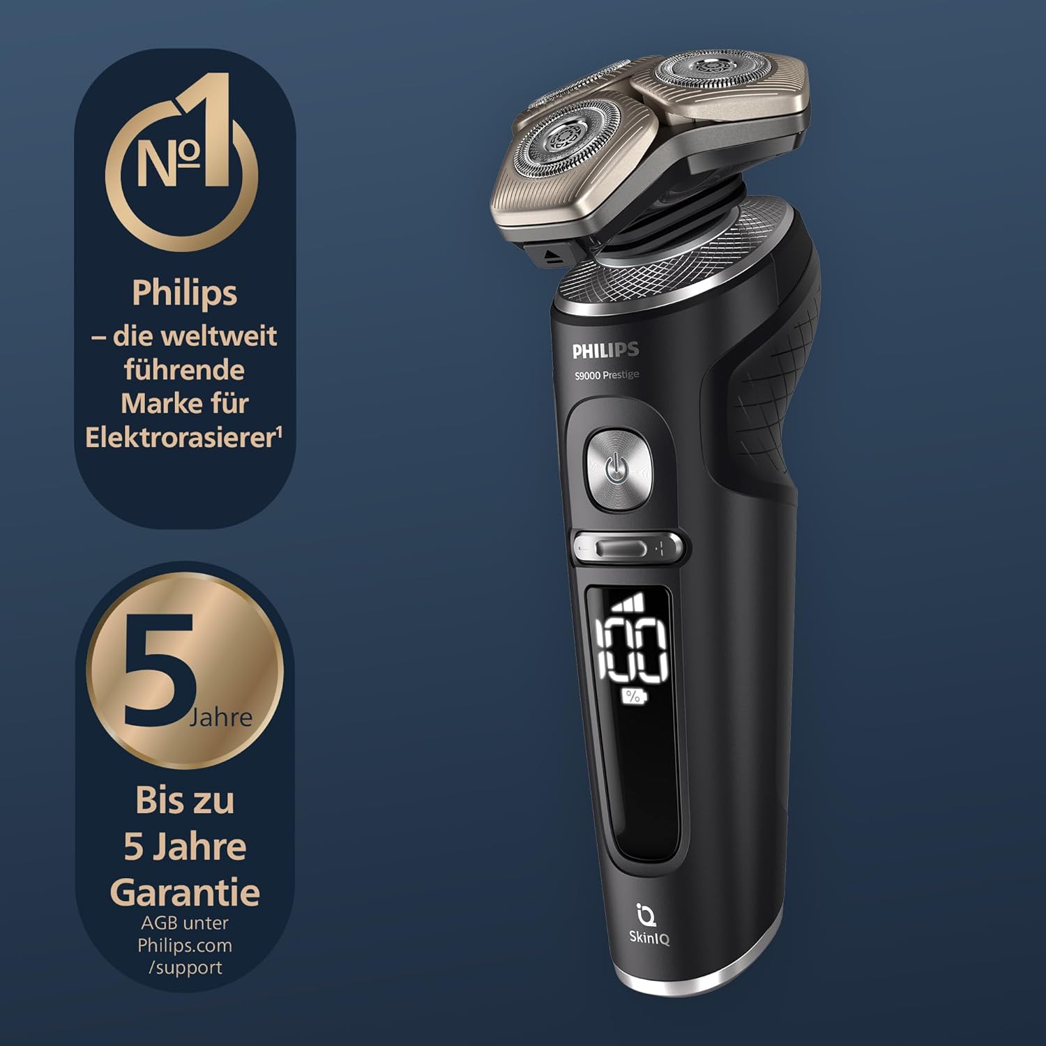 Philips Shaver S9000 Prestige – Elektrischer Nass- und Trockenrasierer (Modell SP9840/31)