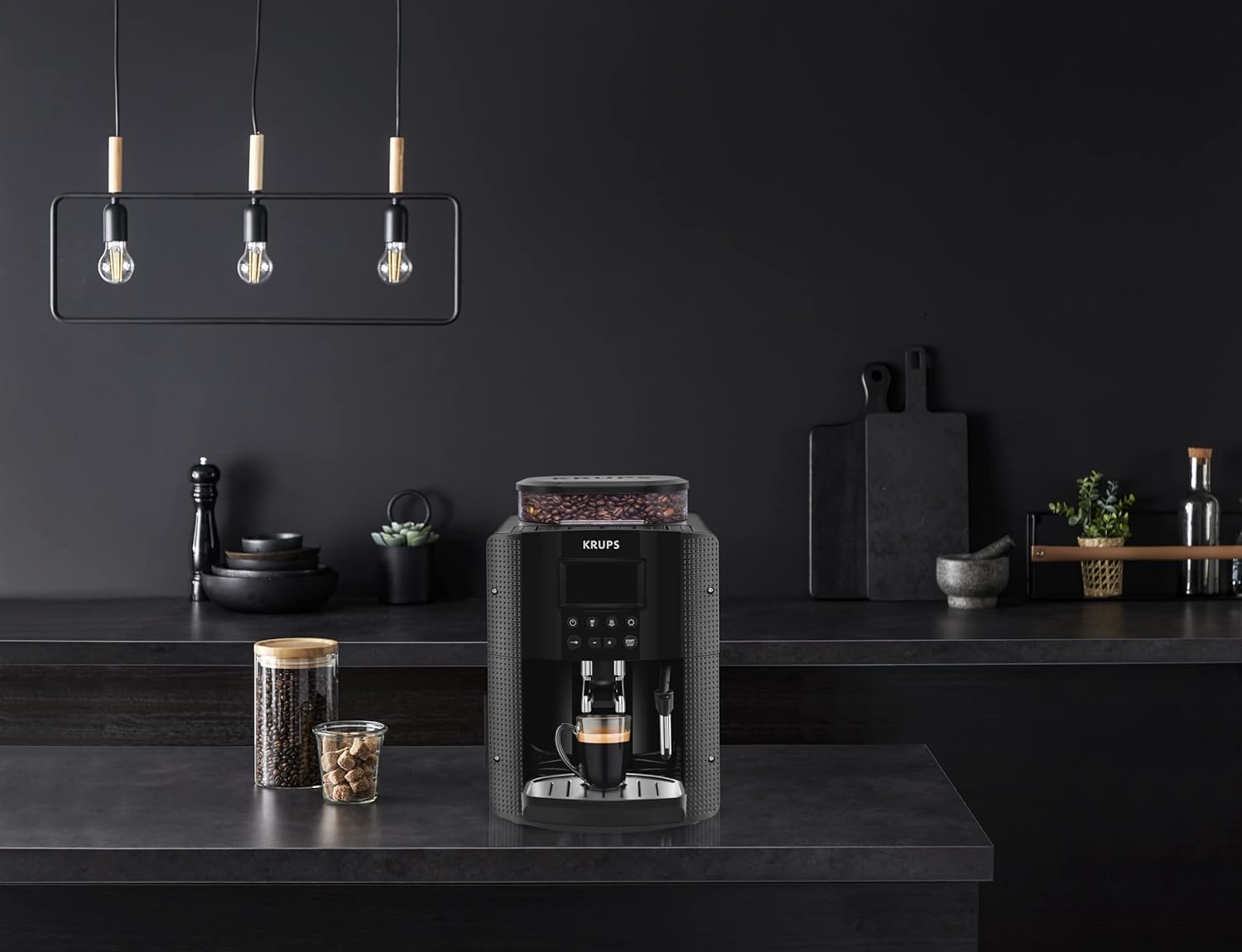 Krups Essential Kaffeemaschine Mühle Espressomaschine, Schwarz