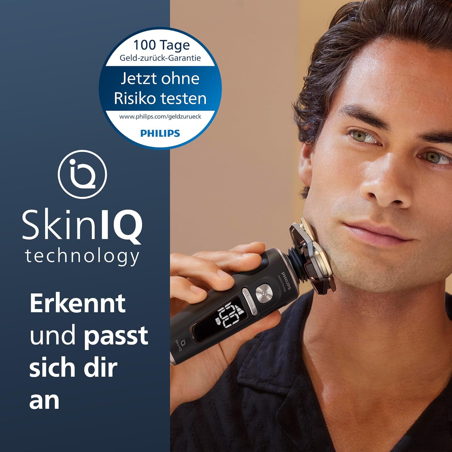 Philips Shaver S9000 Prestige – Elektrischer Nass- und Trockenrasierer (Modell SP9840/31)