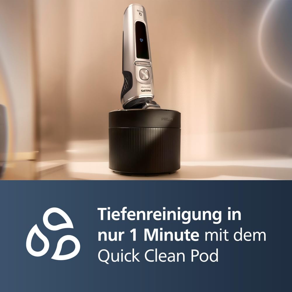 Philips Shaver S9000 Prestige – Elektrischer Nass- und Trockenrasierer (Modell SP9885/35)