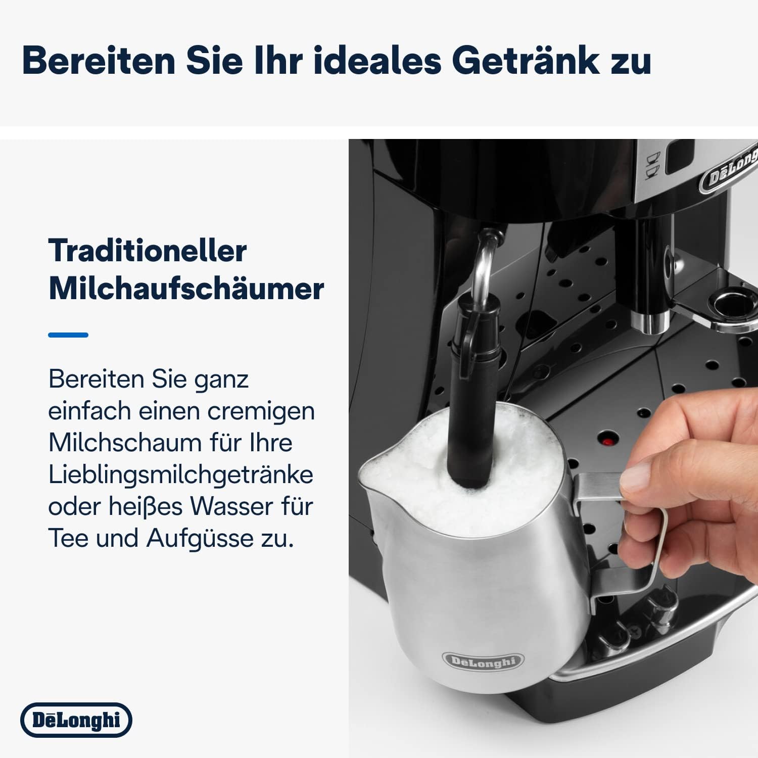 De'Longhi Magnifica S ECAM 22.110.B Kaffeevollautomat, Schwarz/Silber