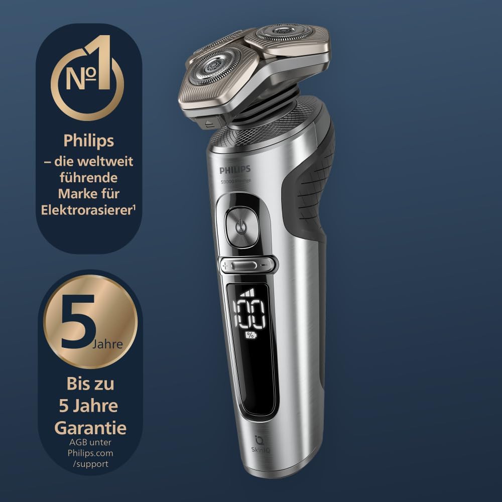 Philips Shaver S9000 Prestige – Elektrischer Nass- und Trockenrasierer (Modell SP9885/35)