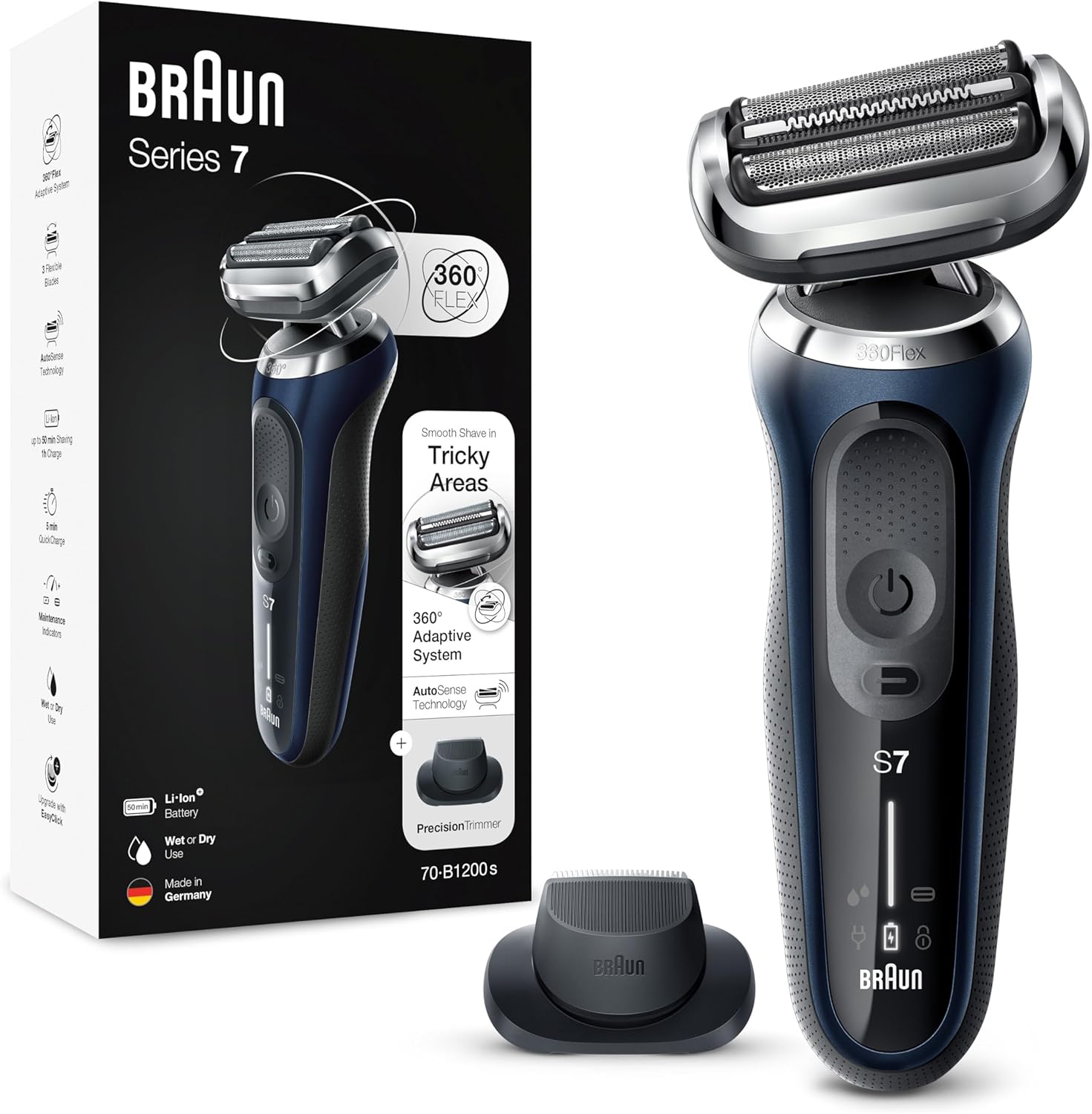 Braun 7 Series Herrenrasierer, 70-B1200s, Blau