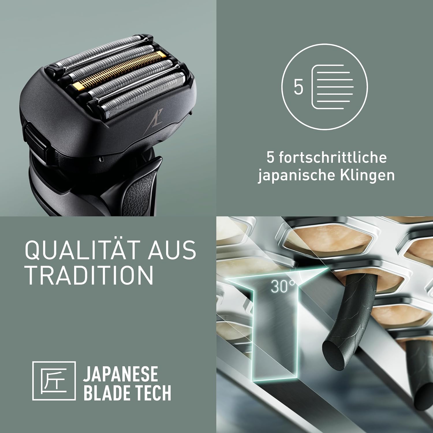 Panasonic Series 900 Premium Nass- und Trockenrasierer ES-LV6U Herren, Mattschwarz