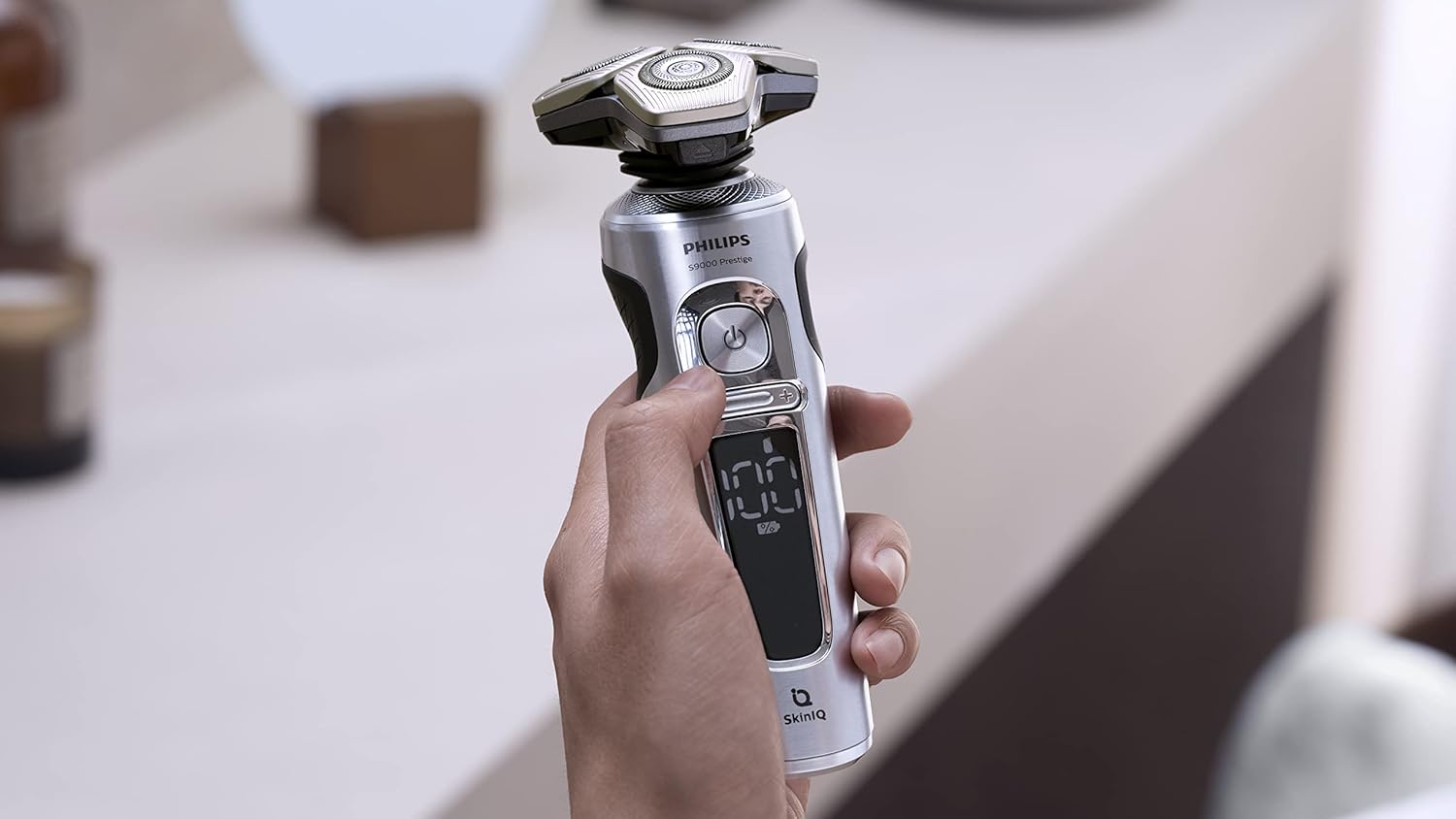 Philips Shaver S9000 Prestige – Elektrischer Nass- und Trockenrasierer (Modell SP9871/22)