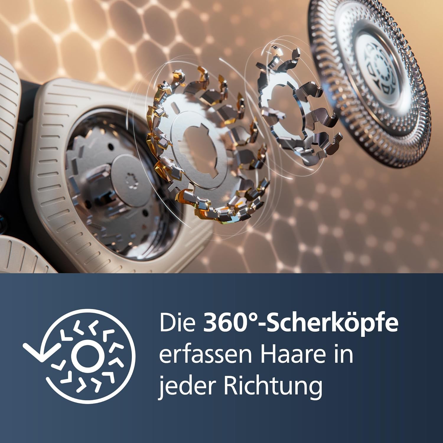 Philips Rasierer S9000 Prestige, elektrischer Nass- und Trockenrasierer, Modell SP9882/36
