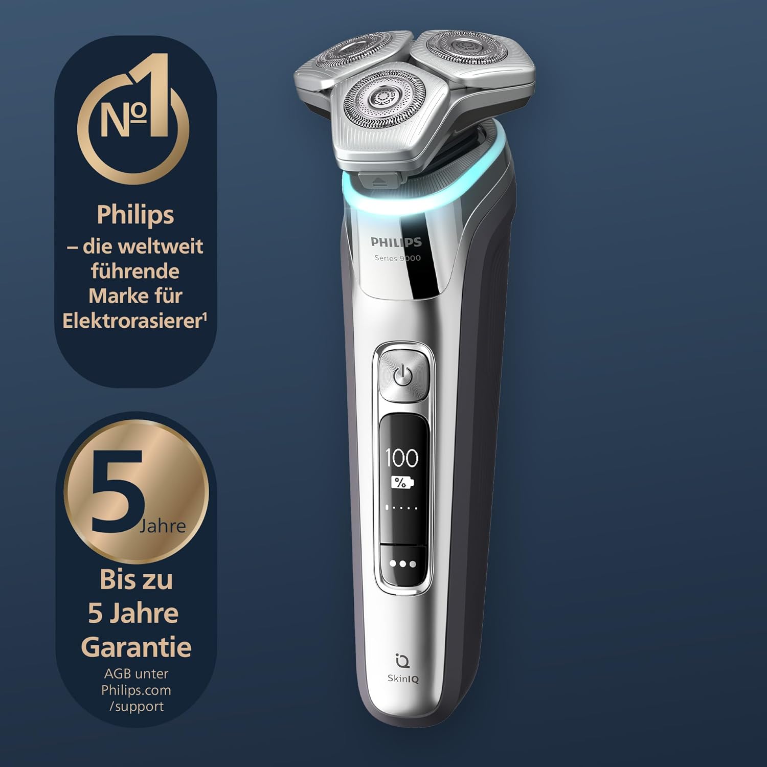 Philips Rasierer S9000, elektrischer Nass- und Trockenrasierer, S9975/54