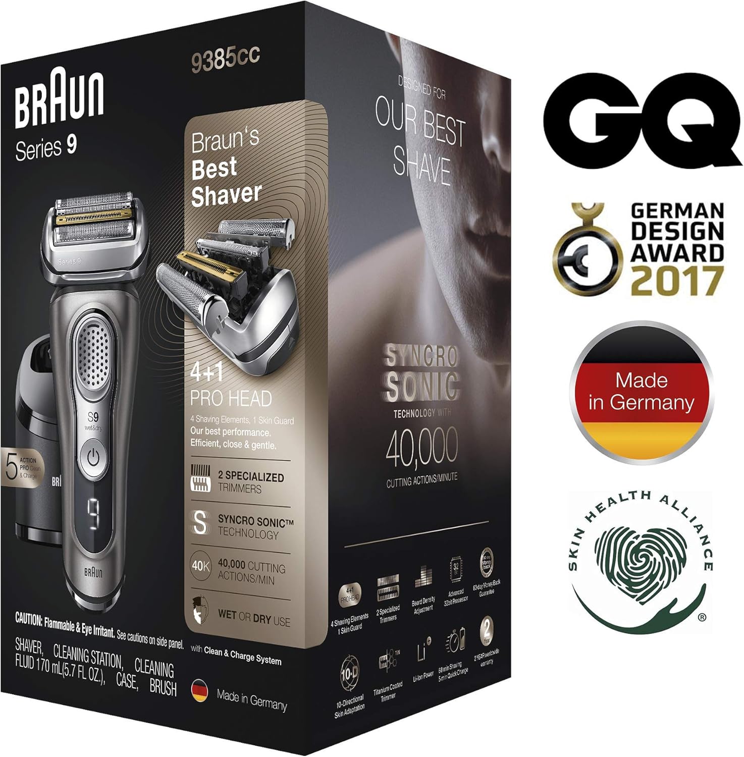 Braun Series 9 Premium Herrenrasierer, 9385 cc