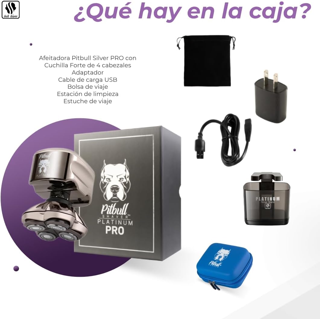 Pitbull Platinum Pro – Elektrorasierer für Herren | Nass- und Trockenrasur