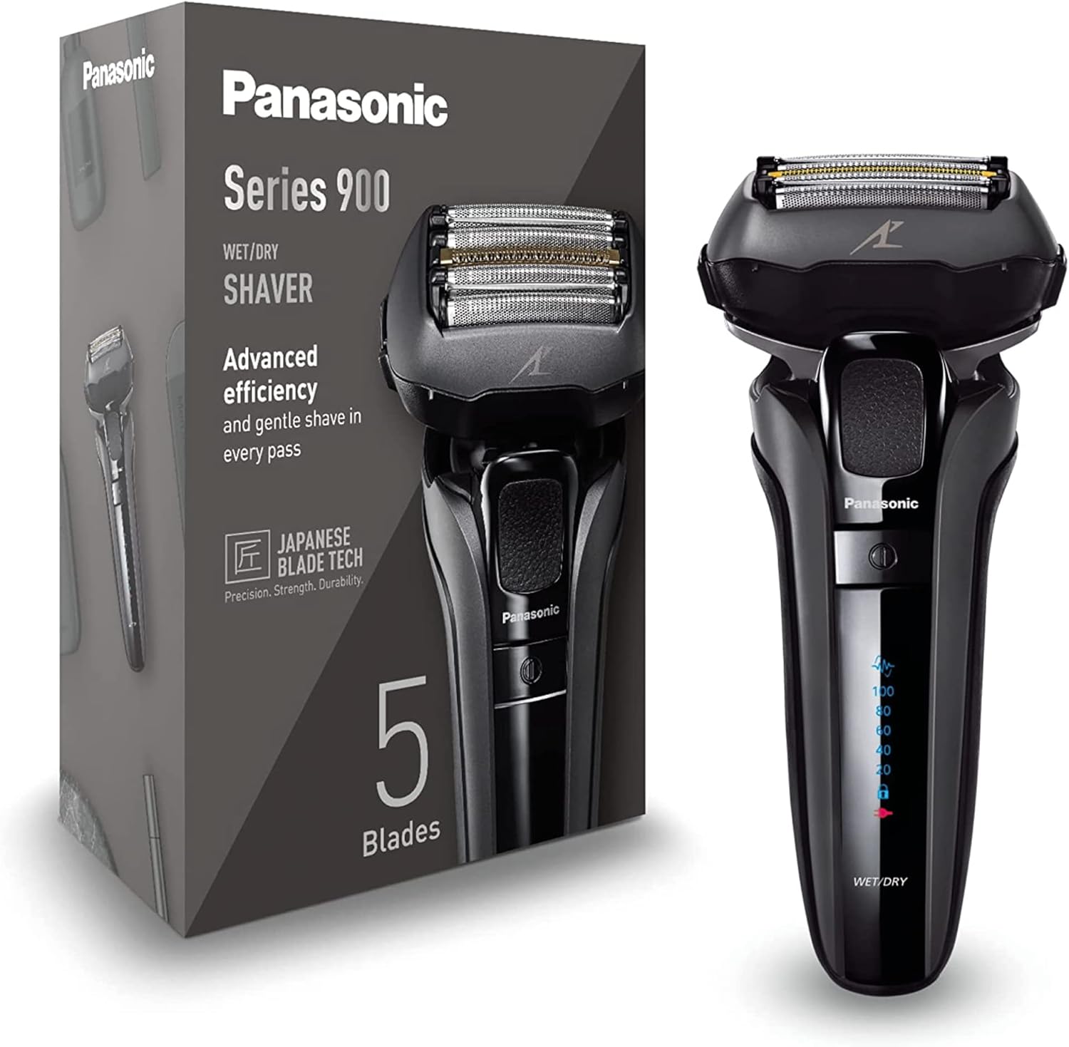Panasonic Series 900 Premium Nass- und Trockenrasierer ES-LV6U Herren, Mattschwarz