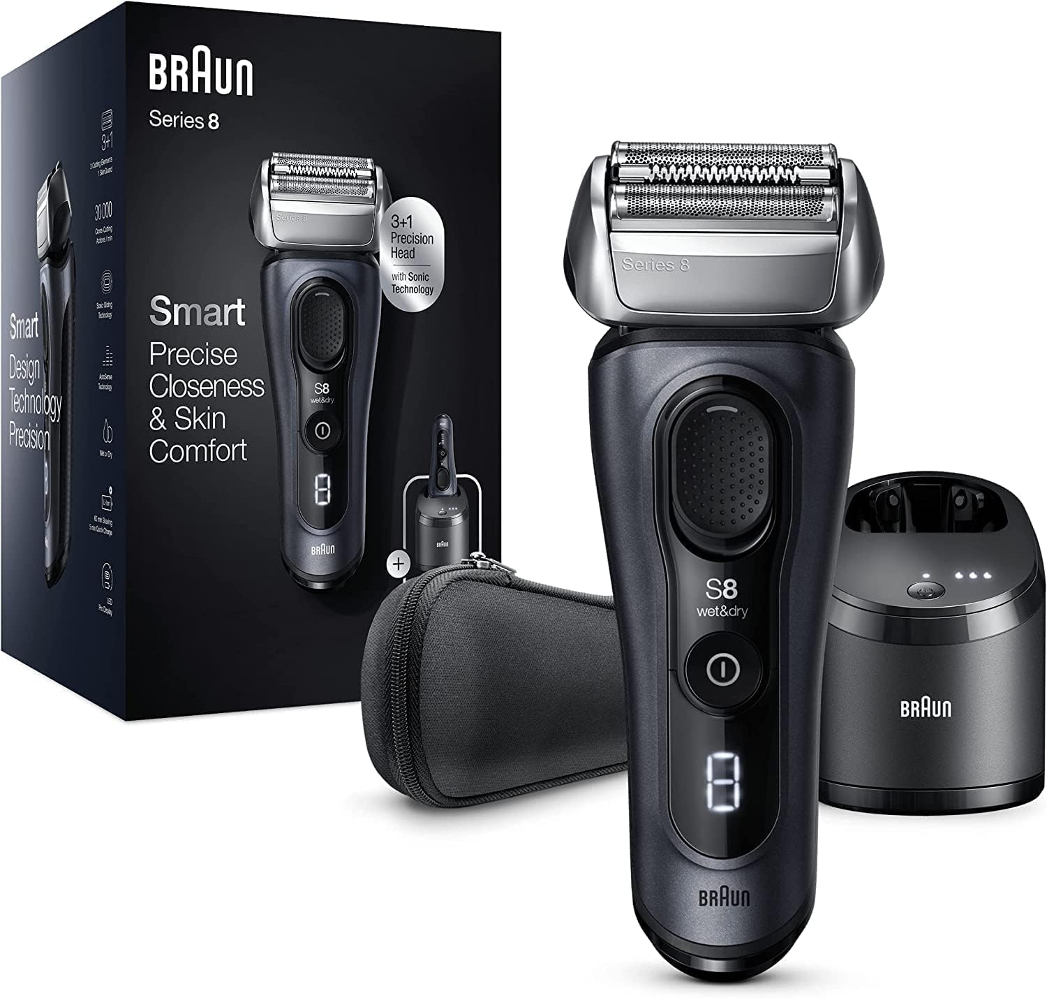 Braun Series 8 Herrenrasierer, 8463 cc, Grau