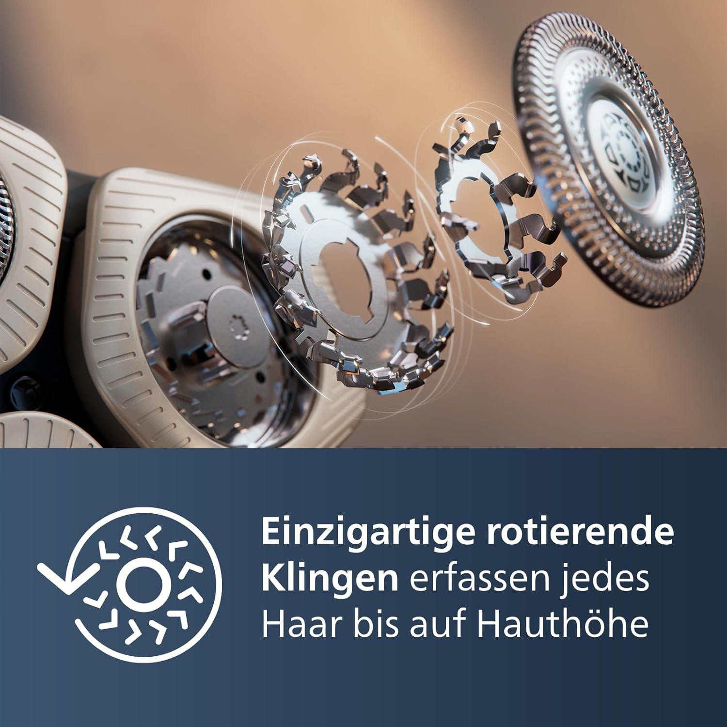 Philips Shaver Series 9000 – Elektrischer Nass- und Trockenrasierer, dunkles Chrom, Modell S9987/55