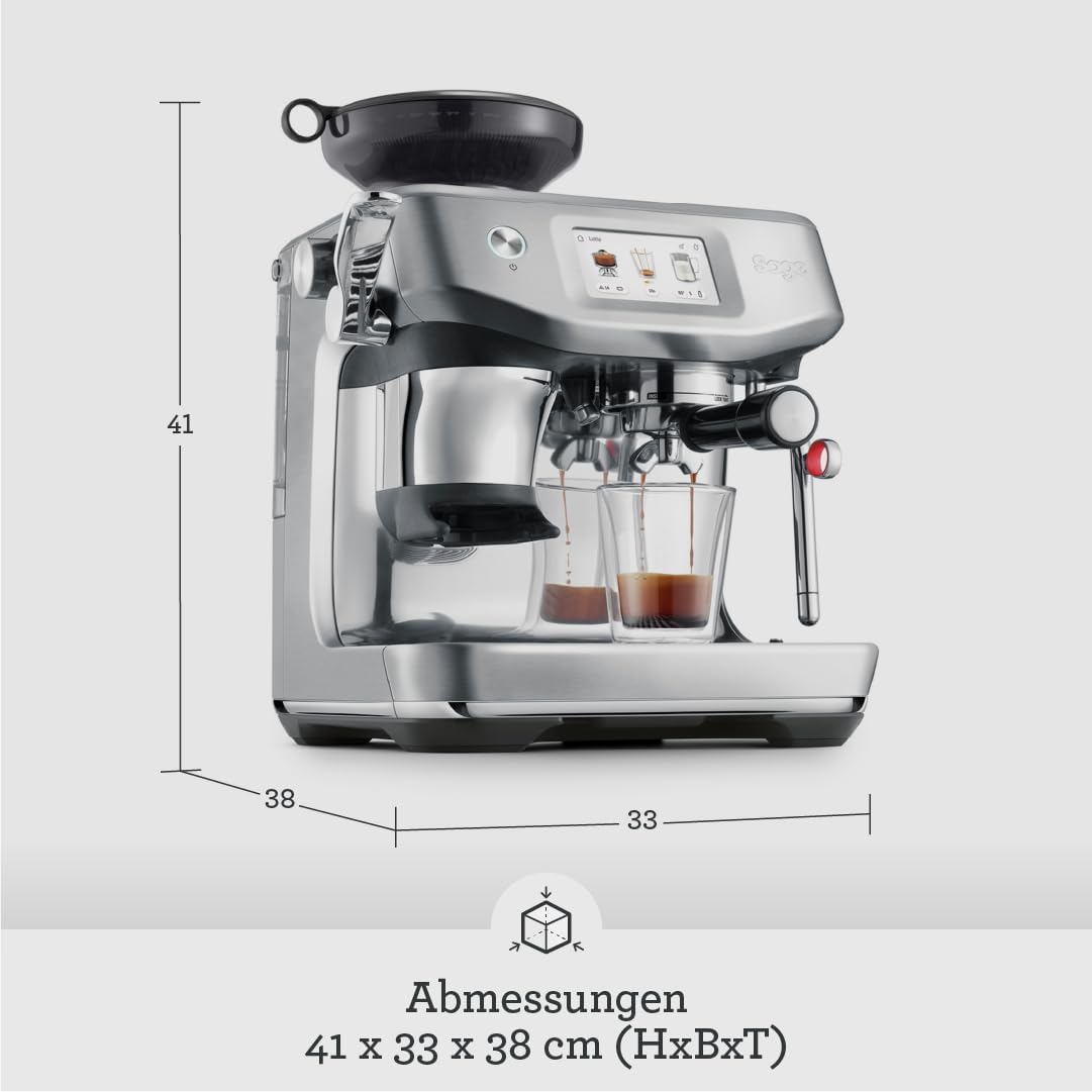 Sage - The Barista Touch Impress - Kaffeevollautomat mit automatischem Milchaufschäumer - Gebürsteter Edelstahl