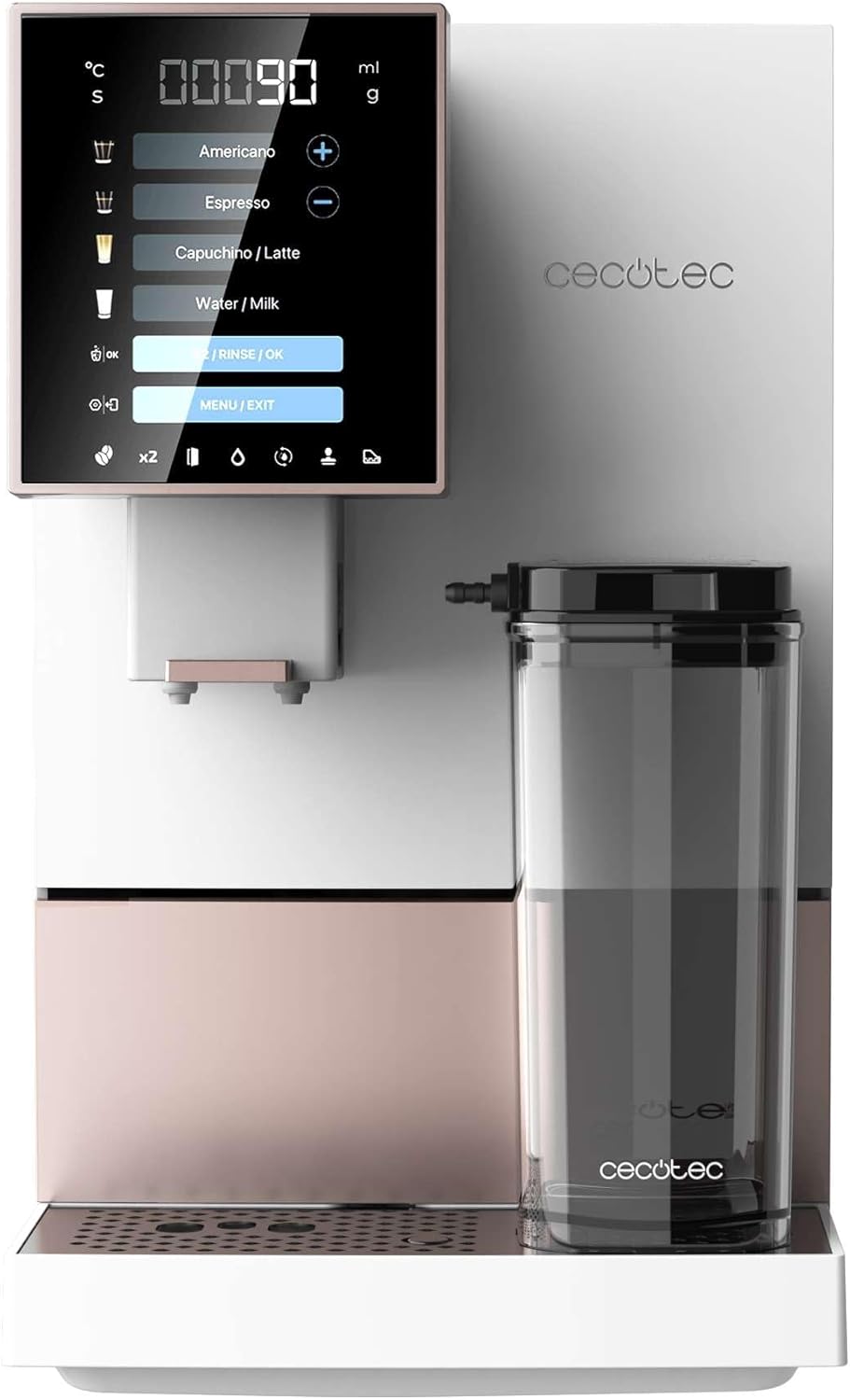 Cecotec Kaffeevollautomat Cremmaet Compactccino White Rose