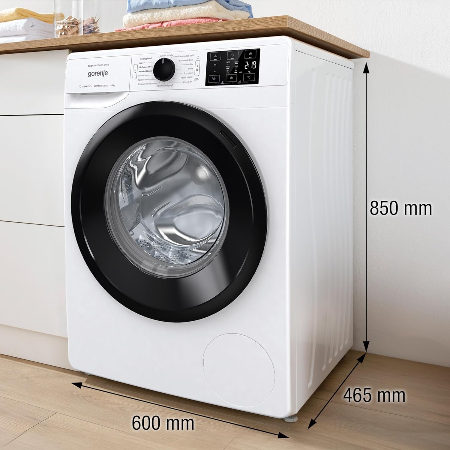 Gorenje WAM 74 SAP Waschmaschine mit Dampffunktion / 7 kg / Kindersicherung / Weiß