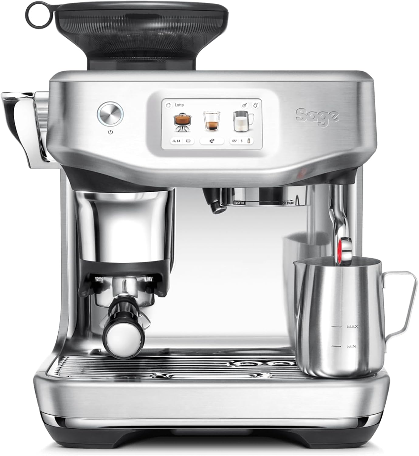Sage - The Barista Touch Impress - Kaffeevollautomat mit automatischem Milchaufschäumer - Gebürsteter Edelstahl