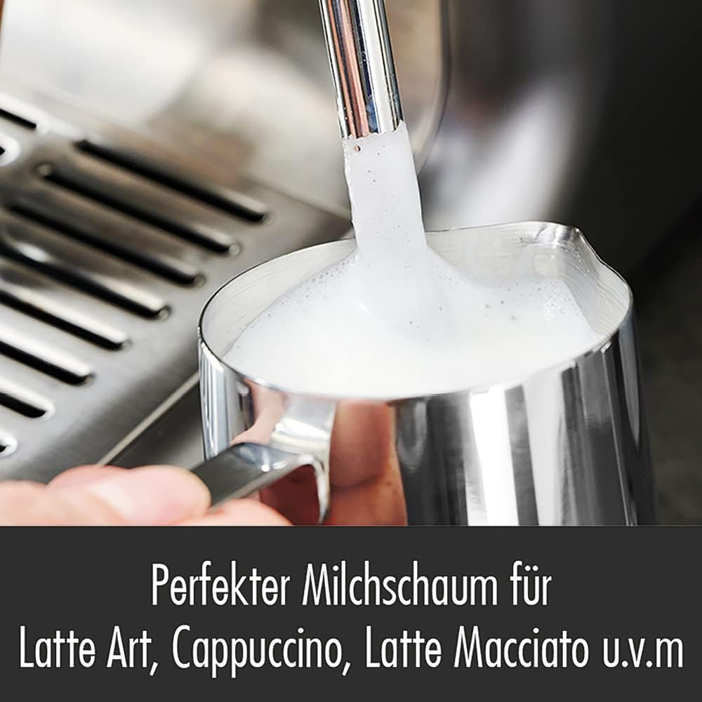 Gastroback Design Espresso Advanced Duo, Espressomaschine mit programmierbarem Griff, Silber