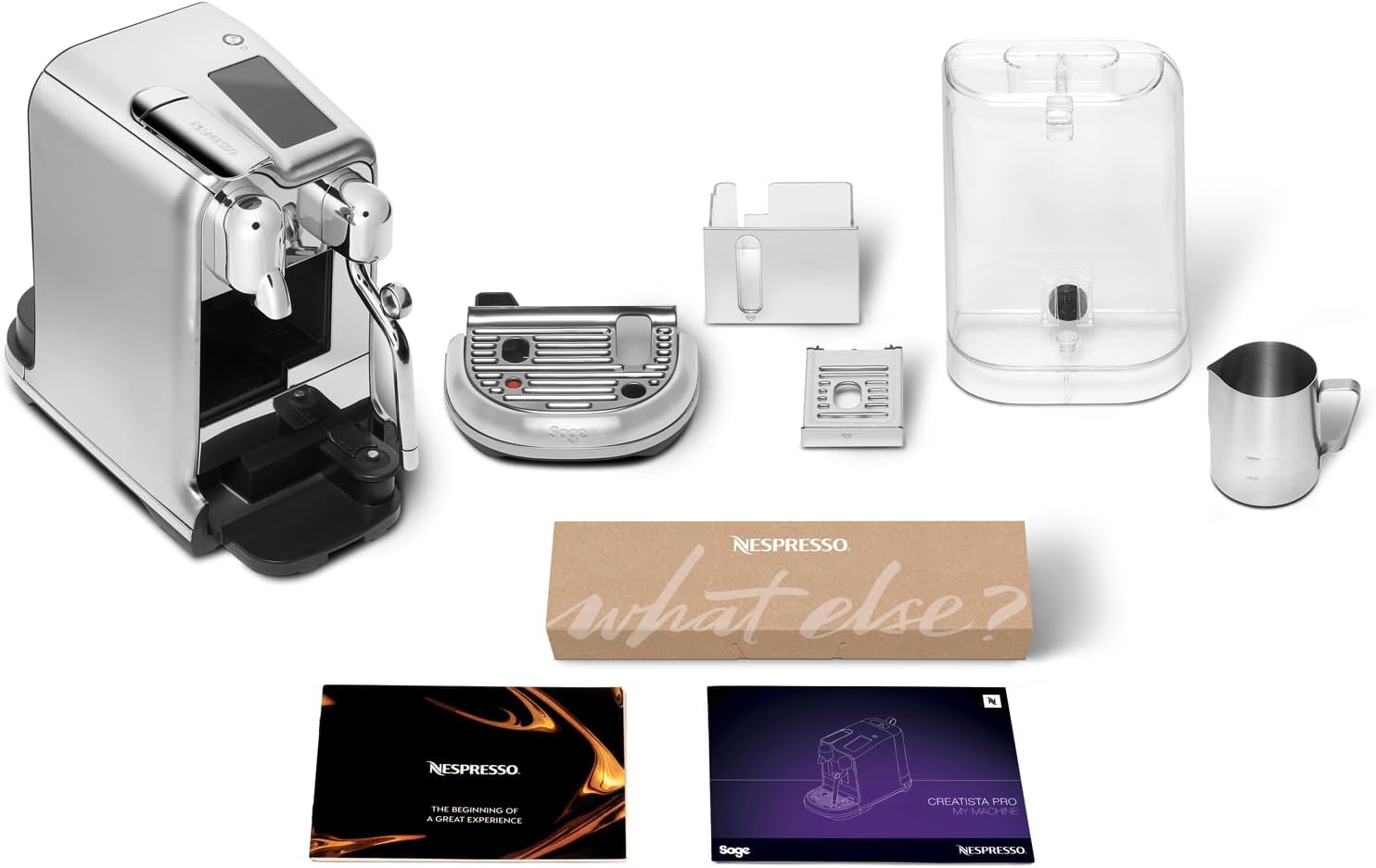 Nespresso SNE900 the Creatista Pro Kaffeekapselmaschine von Sage, Gebürstetes Edelstahl, Brushed Stainles Steel
