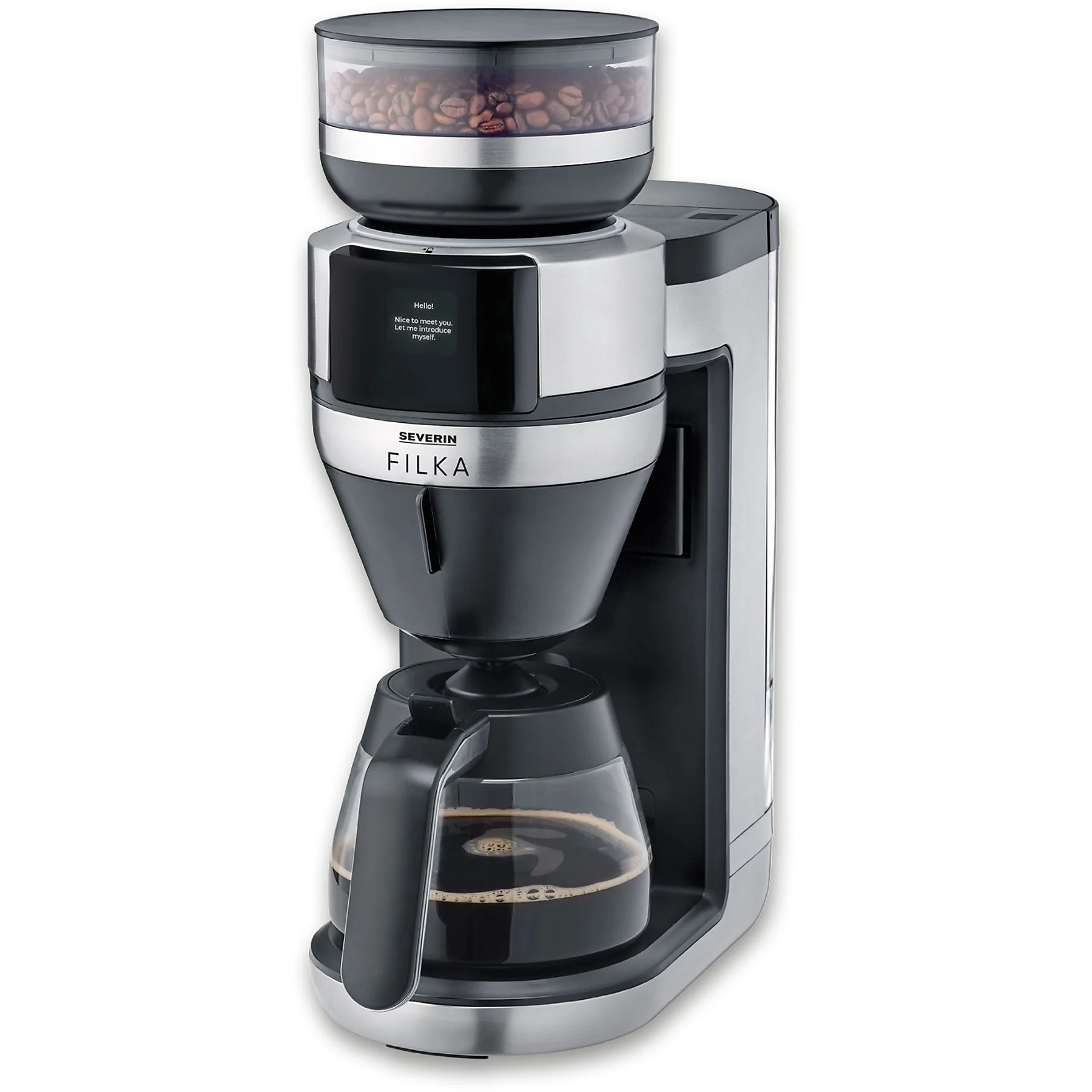 SEVERIN KA 4852 Filterkaffeemaschine gebürstetmattschwarzsilber