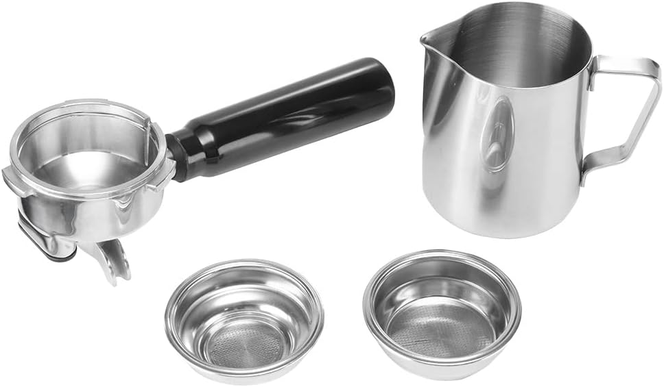 Gastroback Design Espresso Advanced Duo, Espressomaschine mit programmierbarem Griff, Silber
