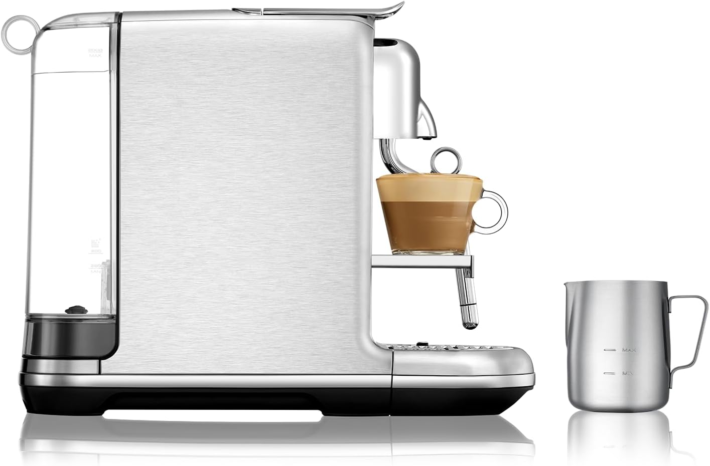 Nespresso SNE900 the Creatista Pro Kaffeekapselmaschine von Sage, Gebürstetes Edelstahl, Brushed Stainles Steel