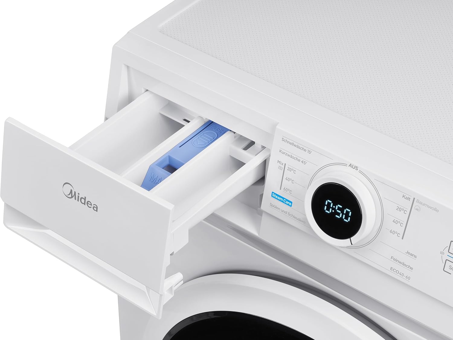 Midea MF10EW70B Waschmaschine/7 kg/1400 U/min, weiß