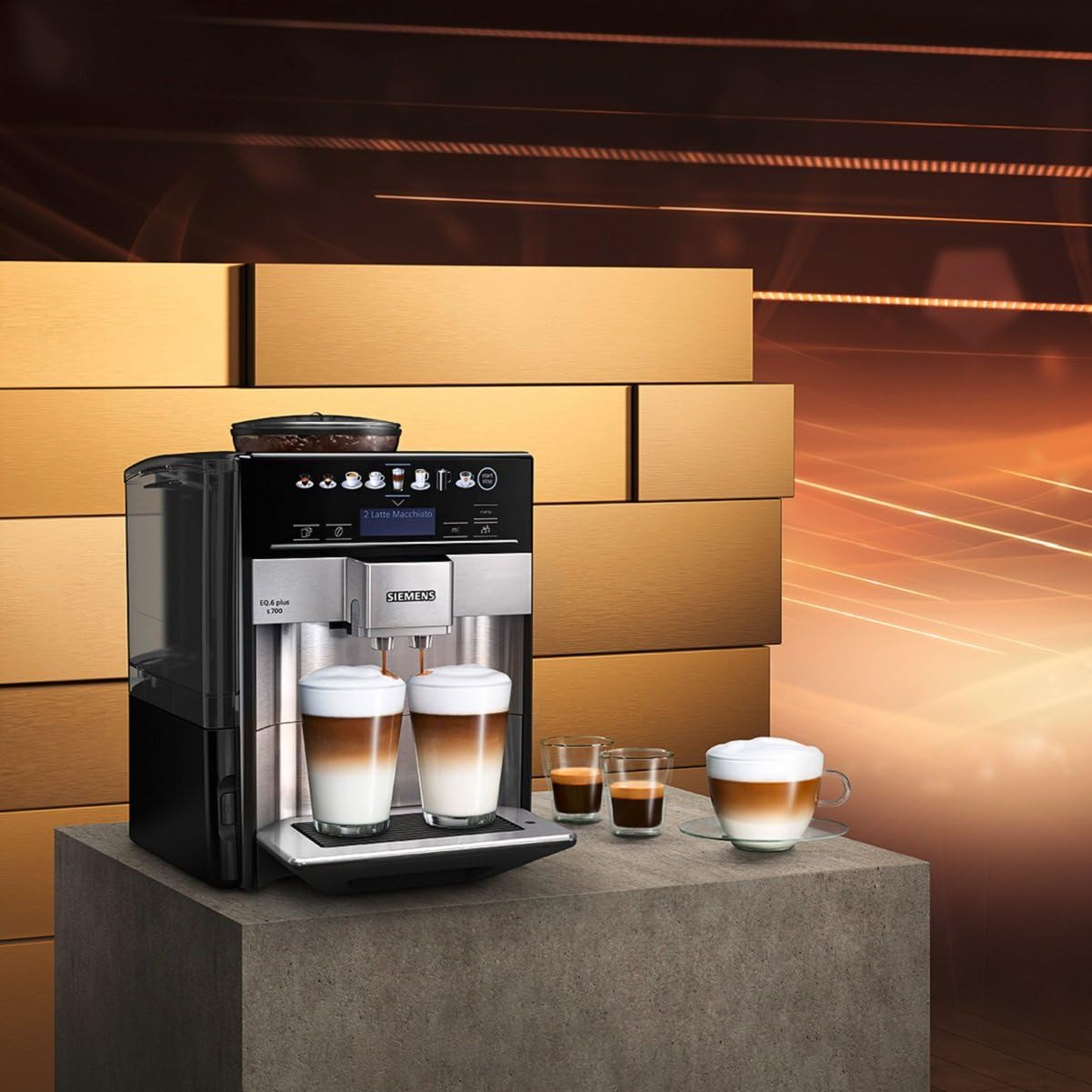 Siemens Kaffeevollautomat EQ.6 plus s700 TE657503DE, Edelstahl